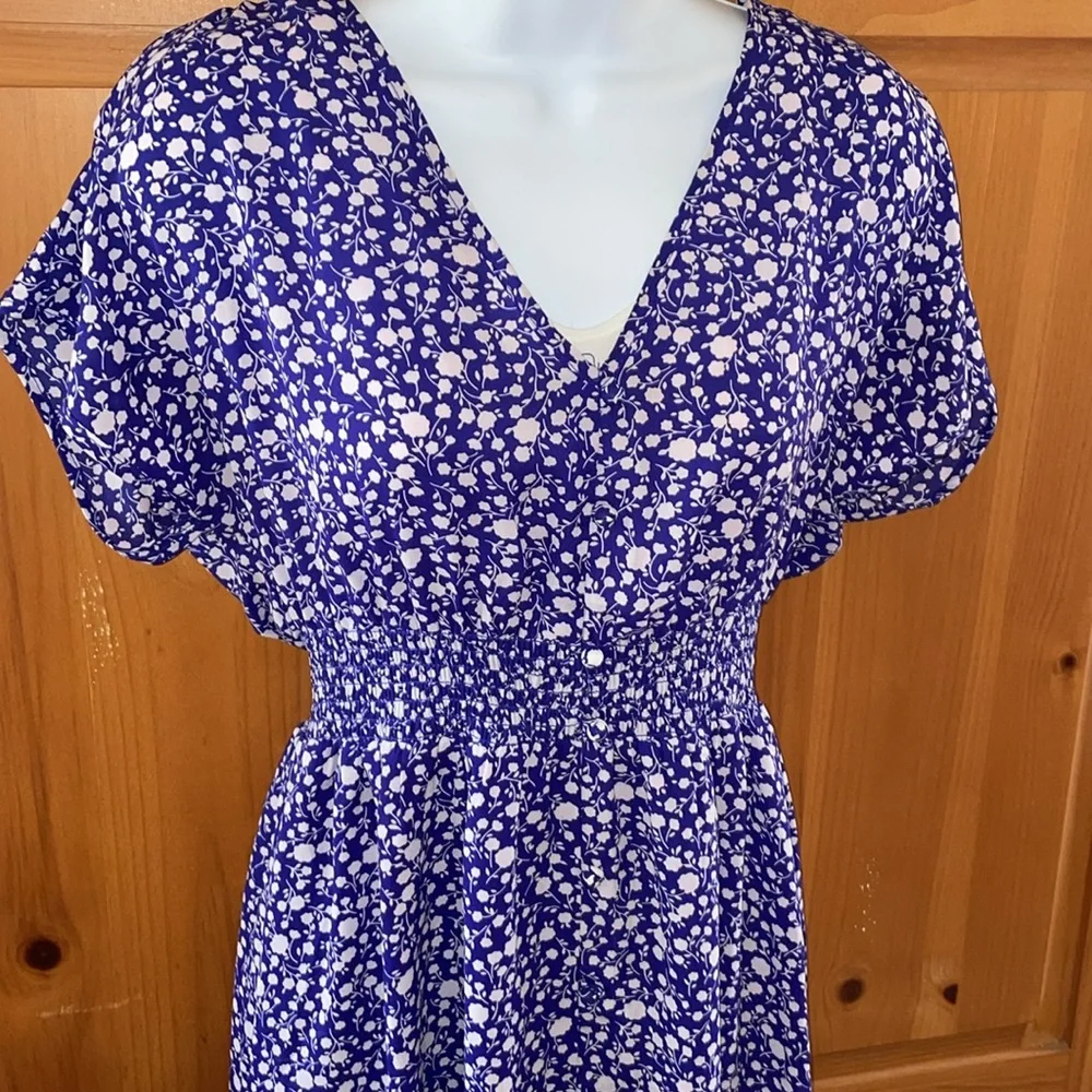 Royal Blue Floral Dress 💙 - Picture 12 of 16